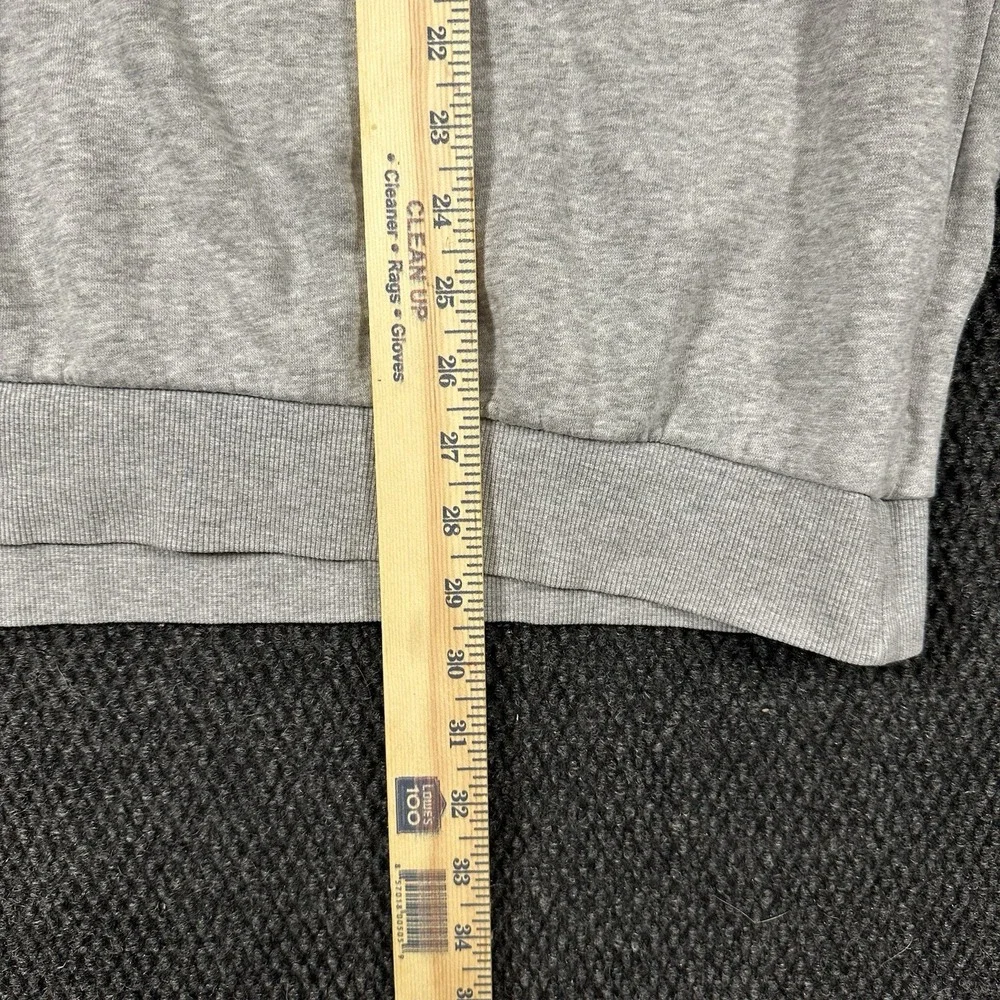 Adidas Three Stripes Sweatshirt Men's XL Gray Crewneck Sleeve Graphic Logo